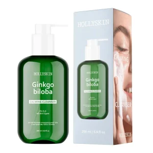 HOLLYSKIN - Zklidňující čisticí gel s extraktem z jinanu dvoulaločného - SLEVA 50%