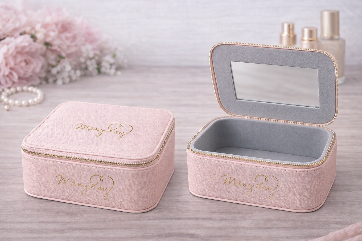 MARY KAY  – Luxusní kosmetický a šperkový organizér se zrcátkem